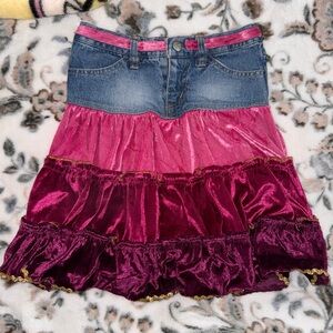 Pink and Purple Tiered Skirt